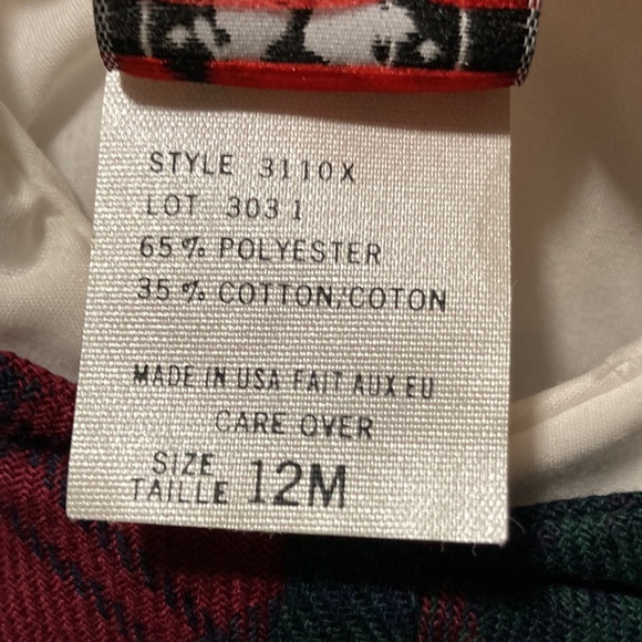 Boys 12 mos Red&Green 3-Piece HOLIDAY OUTFIT; LS Shirt+Vest/Knickers+Bowtie NWOT - Picture 5 of 8